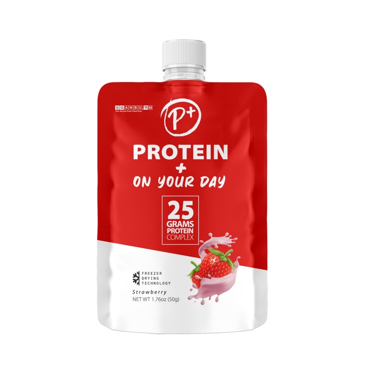P+ Protein + On Your Day Whey Protein Shake Individual Pouch (Strawberry) 7 Count 0