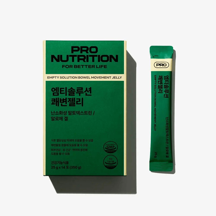 【한국 직배송】 한국 PRO NUTRITION 식이섬유 알로에 장 건강 젤리 스틱 25g×14 개 0