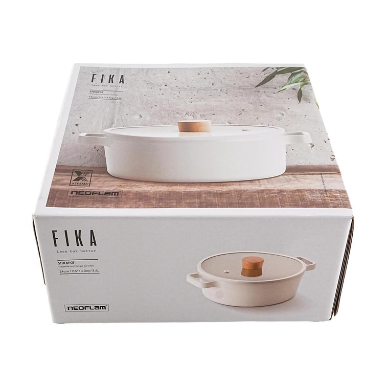 Fika 4쿼트 스톡팟 (유리 뚜껑 포함), 9.4인치 4