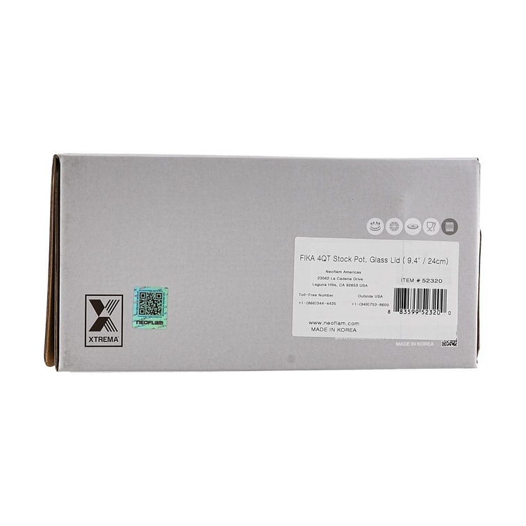 Fika 4쿼트 스톡팟 (유리 뚜껑 포함), 9.4인치 6