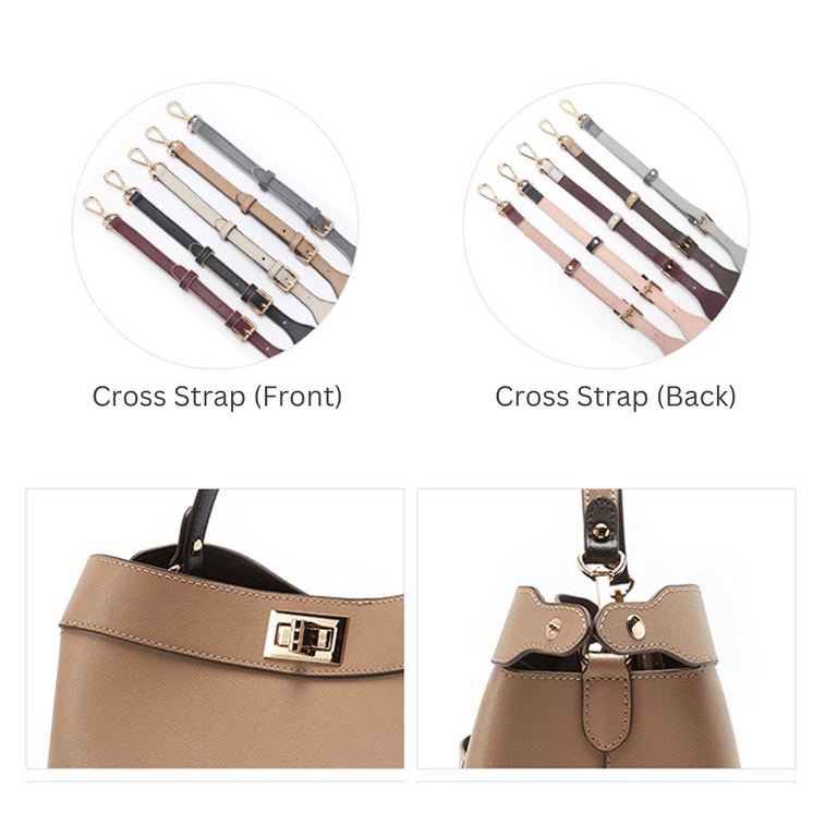 대한민국 ESQUIRE Queen 핸드백 3가지 스타일 세트(오트밀 브라운 + 2개) 7