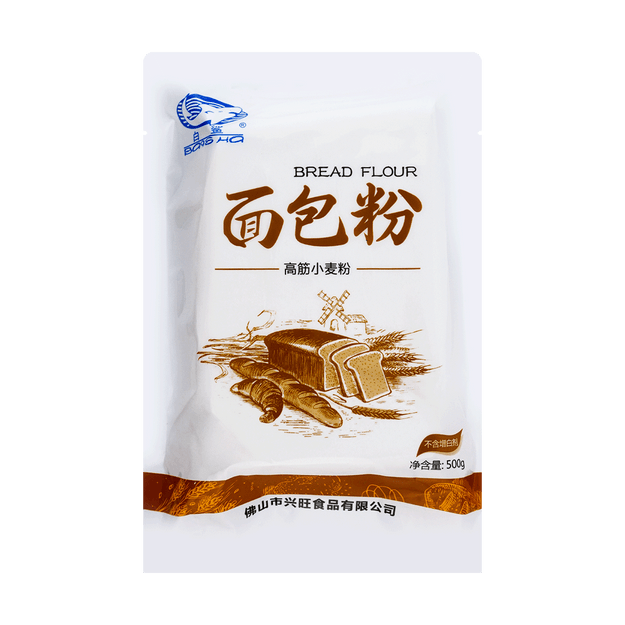 商品详情 白鲨 面包粉 高筋面粉(高筋小麦粉 500g image 0