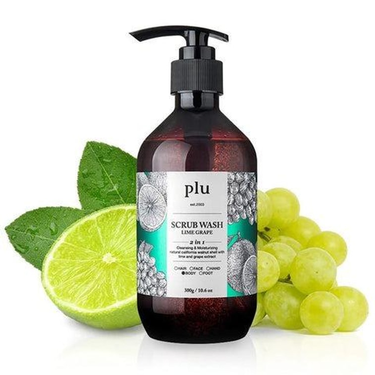 라임 포도향 스크럽 바디워시, 부드러운 각질 제거, 510ml (17.6oz) 0