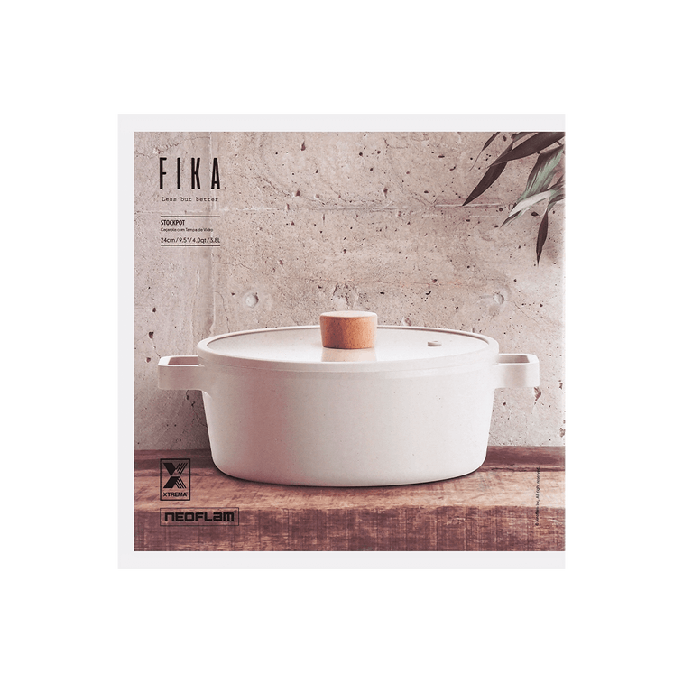 Fika 4쿼트 스톡팟 (유리 뚜껑 포함), 9.4인치 13