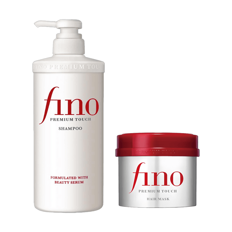 FINO Premium Touch Hair Mask, 8.11 oz + Repair Shampoo 18.6 fl oz【Value Pack】 1