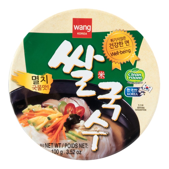 韩国wang 韩式方便汤米粉 凤尾鱼味 碗装 100g