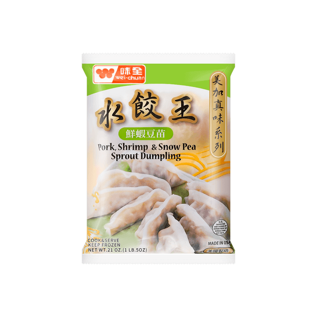 商品详情 - 【冷冻】味全 水饺王 鲜虾豆苗 595g - image  0