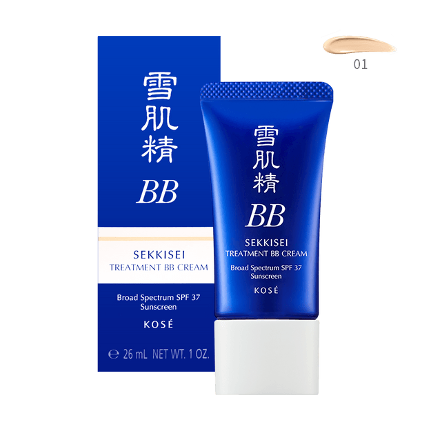 商品详情 日本kose高丝 雪肌精 防晒遮瑕美白保湿bb霜#01 spf37 26