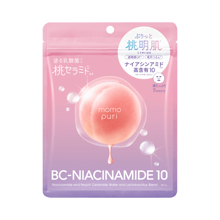 momopuri Peach Hydrating Glow Mask N 7 sheets, 148ml 0