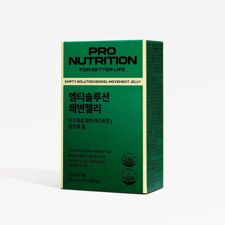【한국 직배송】 한국 PRO NUTRITION 식이섬유 알로에 장 건강 젤리 스틱 25g×14 개 4