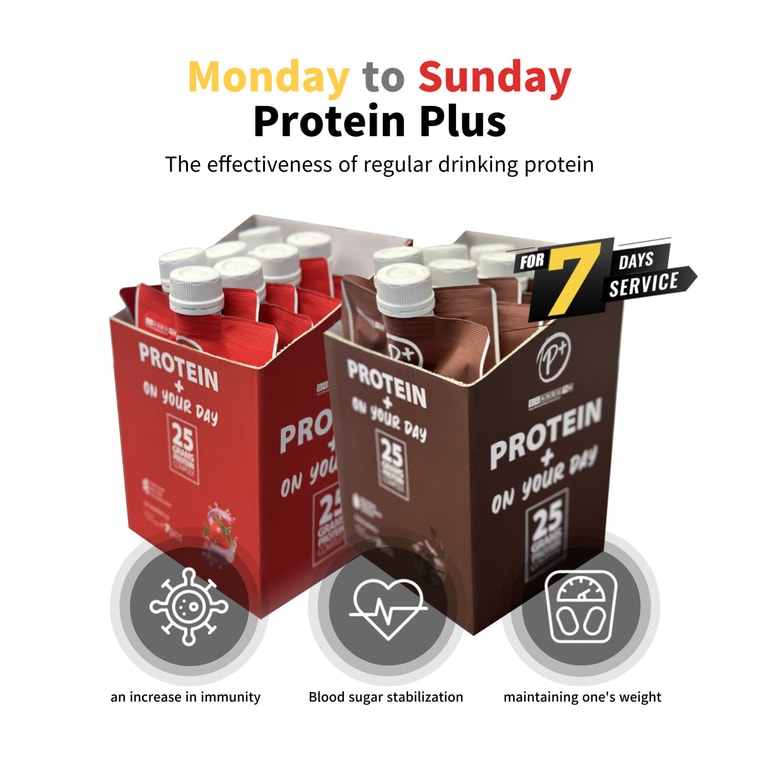 P+ Protein + On Your Day Whey Protein Shake Individual Pouch (Strawberry) 7 Count 1