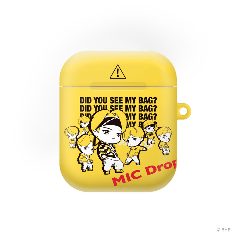 Tiny Tan Bts Mic Drop Pose Yellow Airpods Caseofficial Licensed