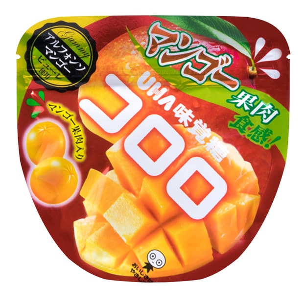 商品详情 日本uha悠哈 味觉糖纯正100%芒果口感果汁软糖 40g