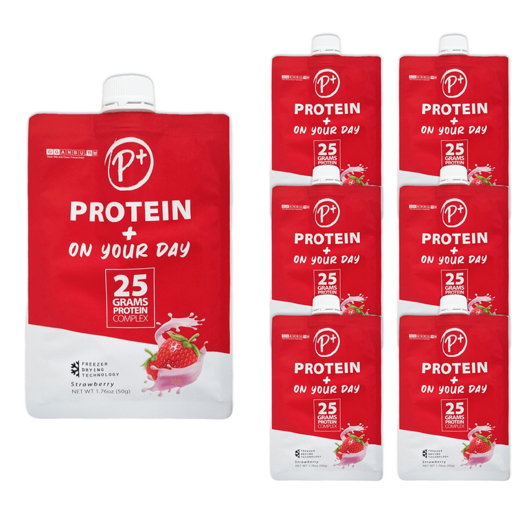 P+ Protein + On Your Day Whey Protein Shake Individual Pouch (Strawberry) 7 Count 2