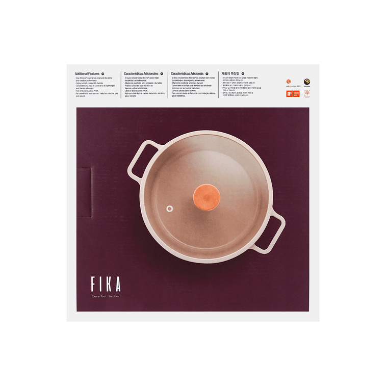 Fika 4쿼트 스톡팟 (유리 뚜껑 포함), 9.4인치 14