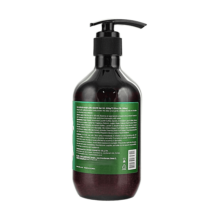 라임 포도향 스크럽 바디워시, 부드러운 각질 제거, 510ml (17.6oz) 3