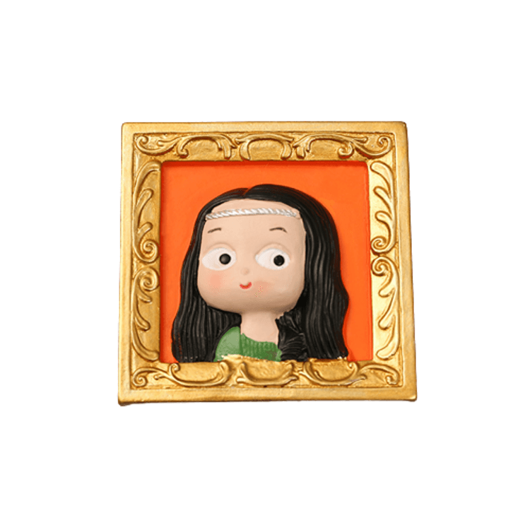 Cartoon Character Fridge Magnet Mona Lisa 2 