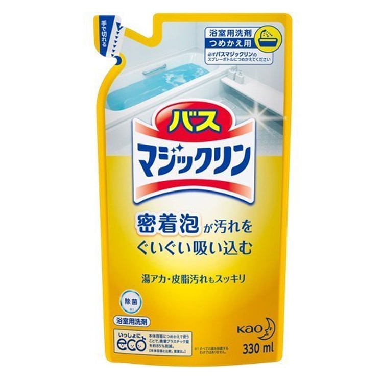 日本花王KAO 浴室除菌泡沫清洁喷雾补充装香橙香330ml 强效清洁- 亚米