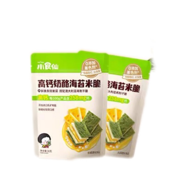 中国直邮】良品铺子BESTORE 高钙奶酪海苔米脆30g 1袋装- 亚米