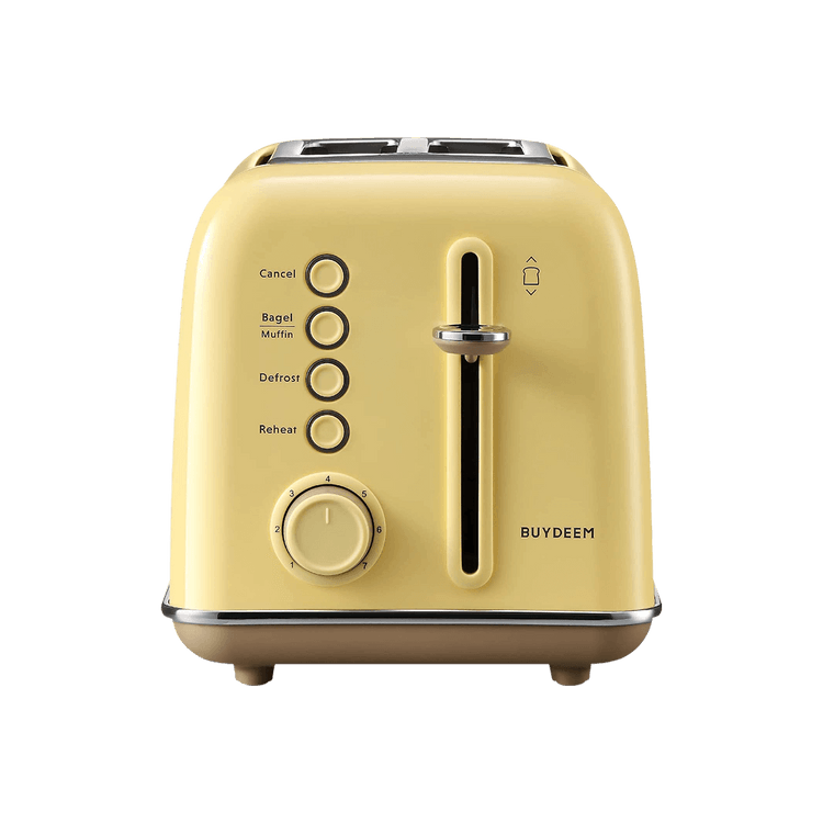 Buydeem 2-Slice Retro Toaster Extra Wide 1.4 Slot, 7 Browning