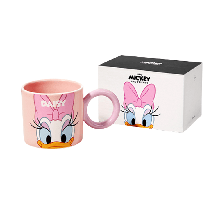 350ML Disney Mickey Mouse Coffee Mugs with Spoon Cartoon Daisy