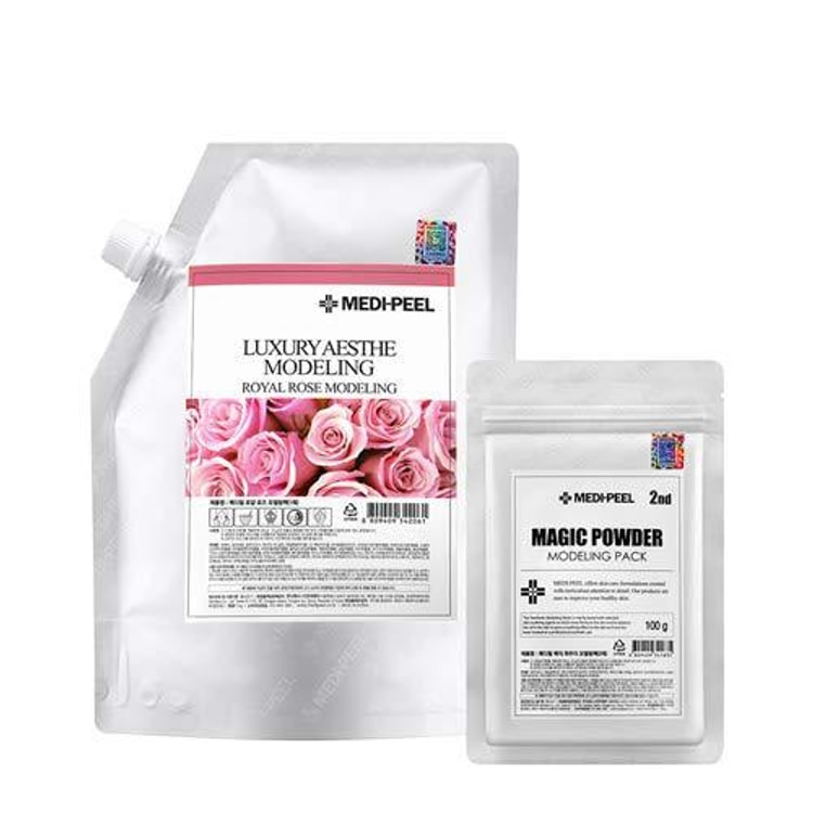 韩国MEDIPEEL 美蒂菲玫瑰软膜粉光感面膜1100g 精华1000g 营养粉100g