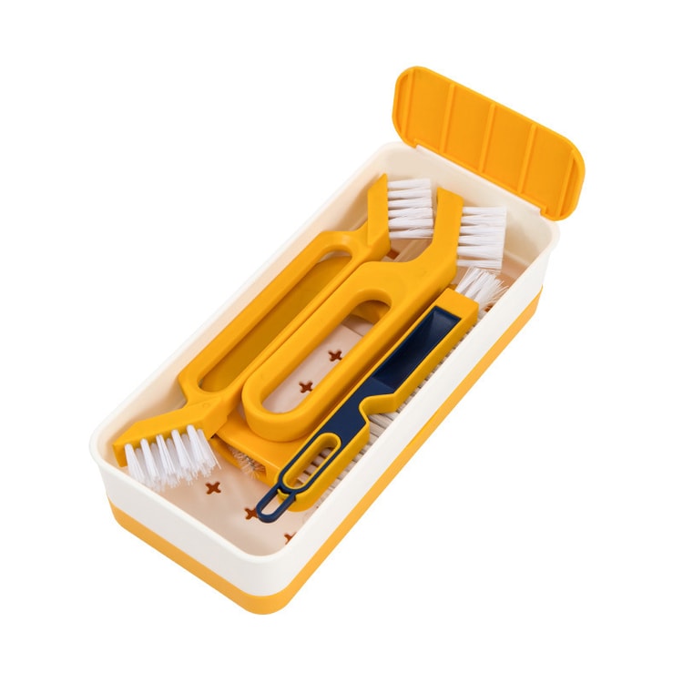 50PCS Disposable Crevice Cleaning Brush Tool kit, Disposable Toilet Brush,  Disposable Toilet seat Cleaner Tool (Yellow) 