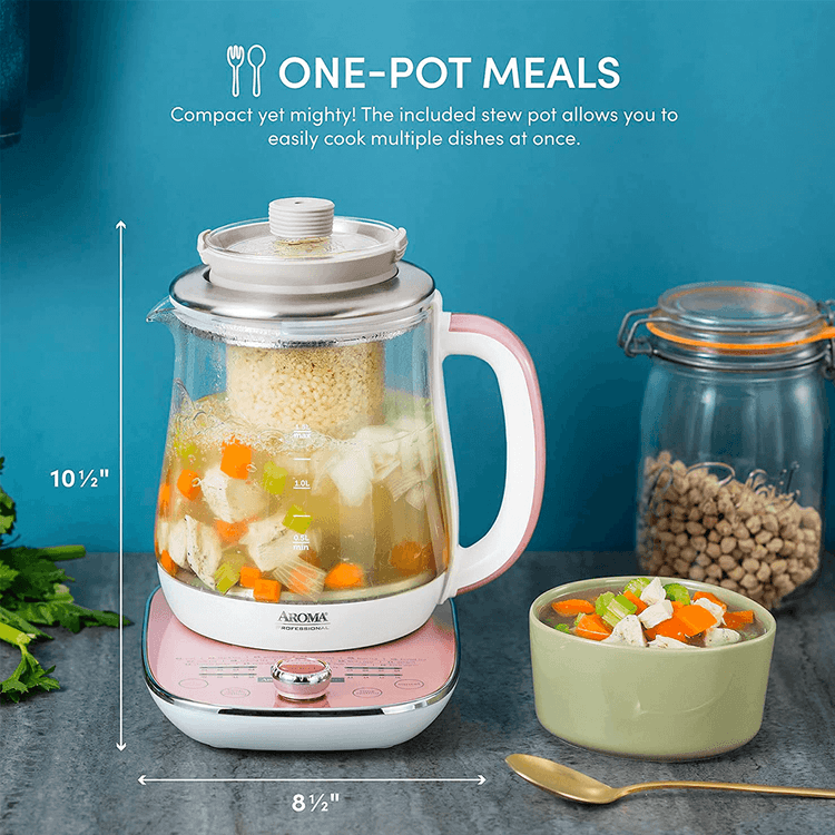 Aroma Housewares 2.5L Smart Electric Hot Pot & Food Steamer