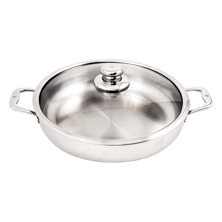 Swiss Diamond Hard Anodised 8 qt Nonstick Stock Pot w/Glass Lid