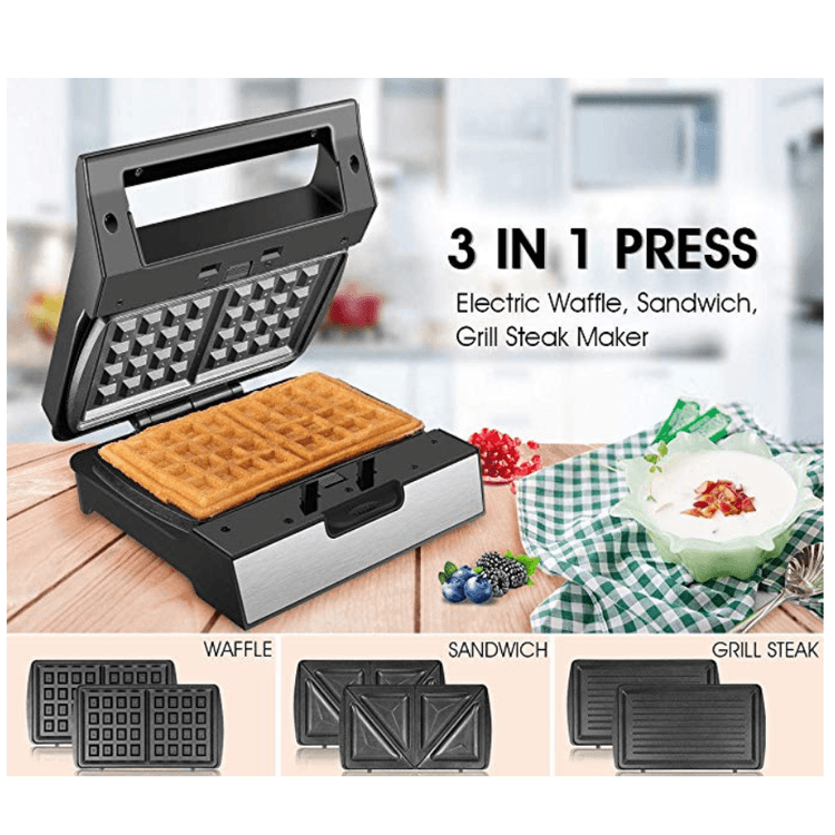 Detachable 3 In 1 Sandwich Maker, Steak Machine, Waffle Maker