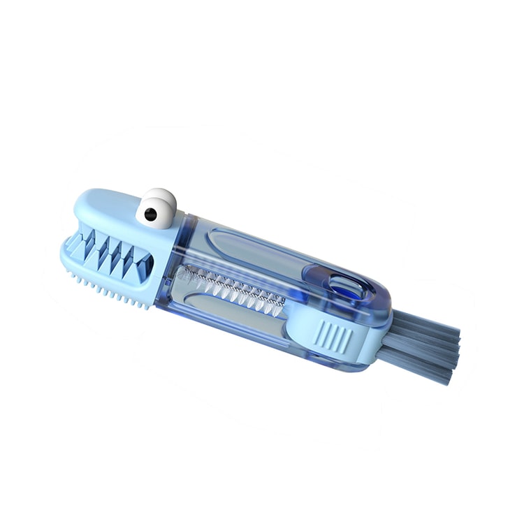 1pc Blue-green Plastic Window Groove Cleaning Brush