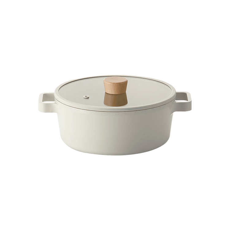 Neoflam Vulcan 4QT (24cm) Stock Pot with Glass Lid | Nonstick T-Coating |  Made in Korea