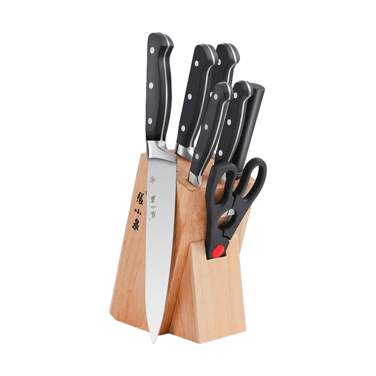 Black Knife Block Set, ZHANG XIAO QUAN Stainless Steel Cutting