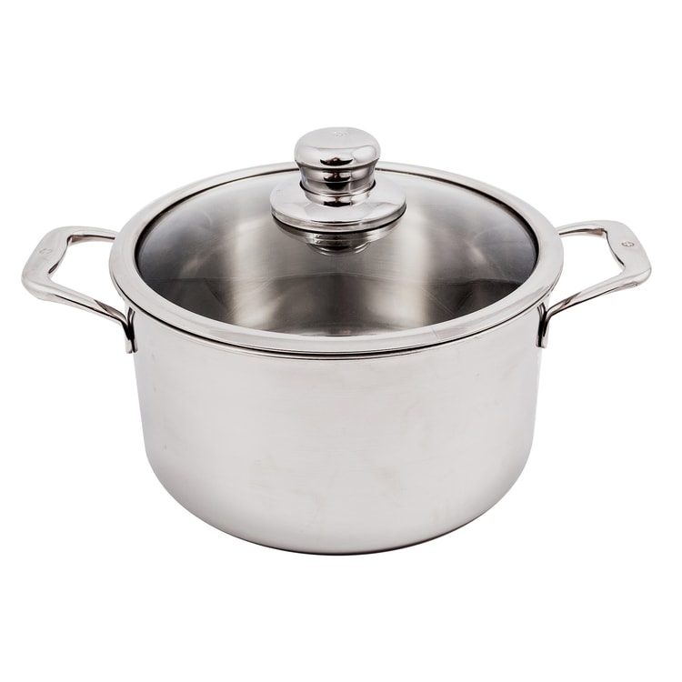 Swiss Diamond Hard Anodised 8 qt Nonstick Stock Pot w/Glass Lid