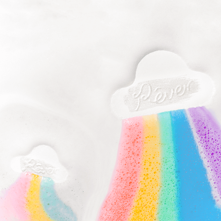 rever rainbow bath bomb