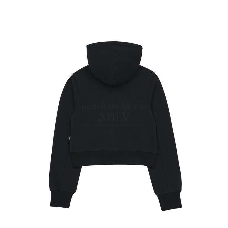 HELLO KITTY LETTERING CROP HOODIE ZIP UP BLACK - Yamibuy.com