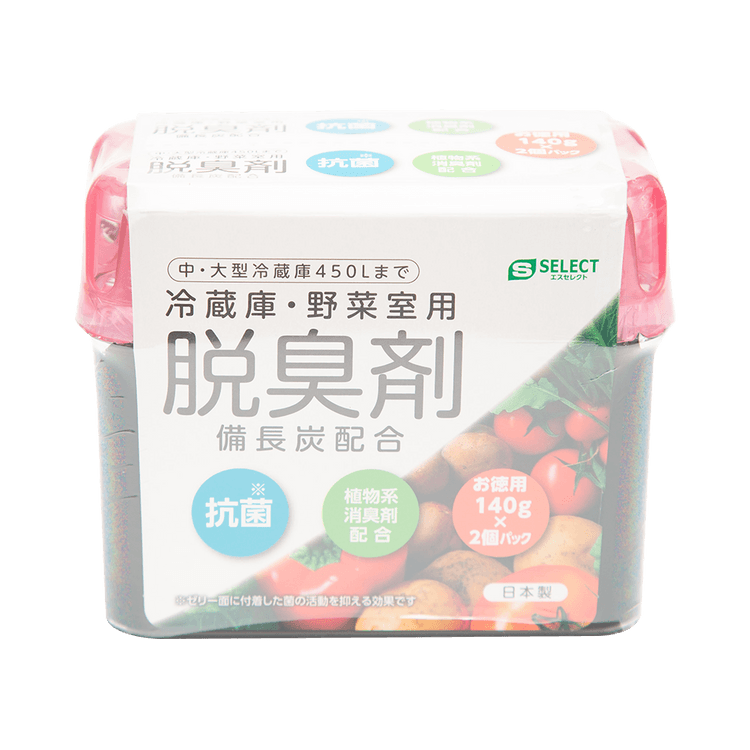 S Select 冰箱冷藏室木炭成分除臭剂 2个 亚米