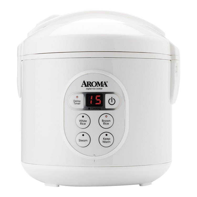Aroma Housewares Rice & Grain Cooker Slow Cook, Stainless Steel, 8-Cup  Cooked