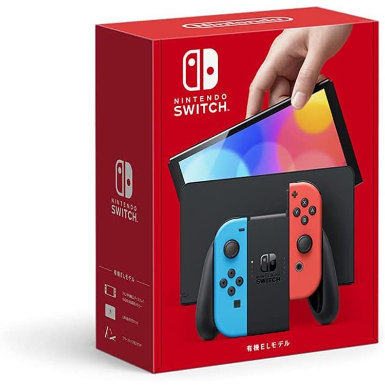 日本直邮】任天堂Switch新款日版续航游戏机Joy-Con(L) 蓝色/(R)红色64G