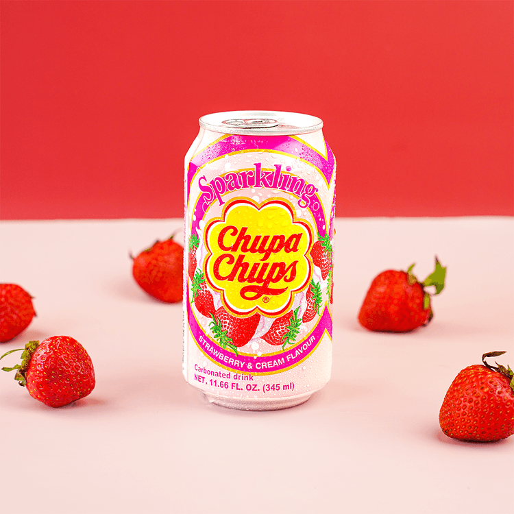 Chupa Chups Strawberry & Cream 250ml • Snackje