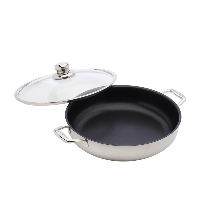 Swiss Diamond XD 14 Nonstick Wok with Glass Lid & Tempura Rack