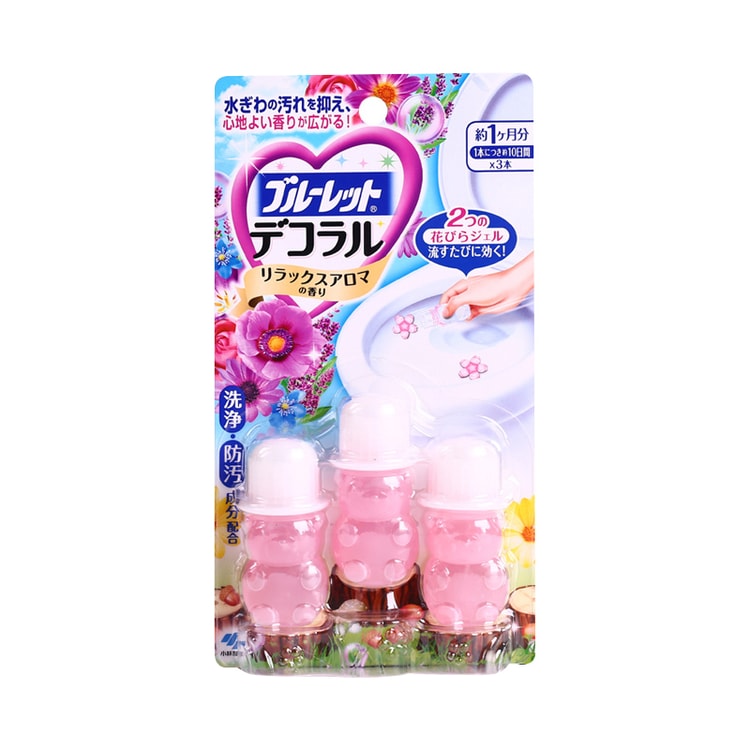 KOBAYASHI 【Value Pack】Bathroom Toilet Bowl Cleaner Deodorizer #Pink Rose  3pc*3 - Yamibuy.com