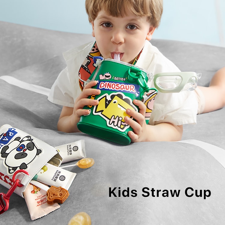 400ml Kids Water Sippy Cup With Straw Cartoon Leakproof Bottles Outdoor  Portable