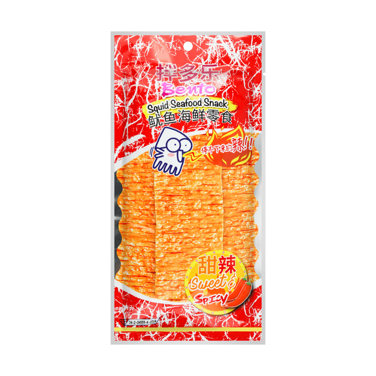 BENTO Squid Snack Sweet & Spicy Flavor 18g * 12 Pack