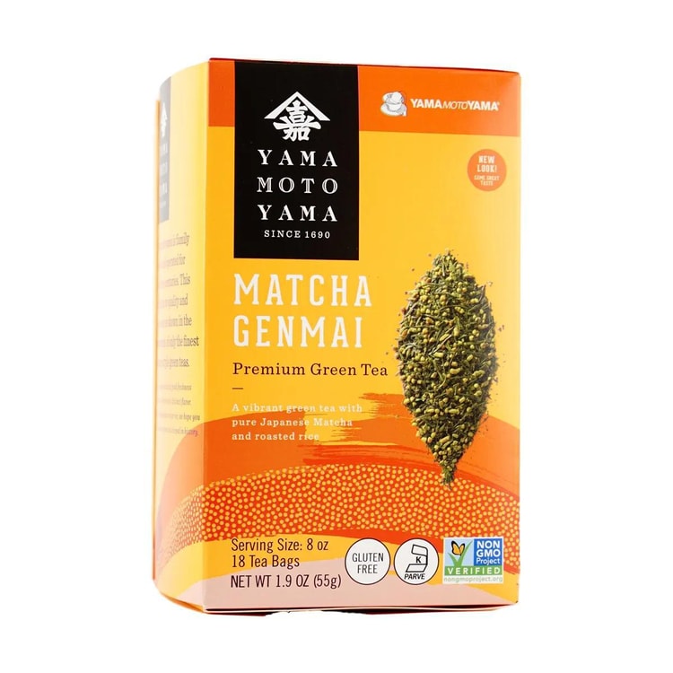 日本YAMAMOTOYAMA山本山抹茶玄米茶茶包冲饮18袋装55g - 亚米