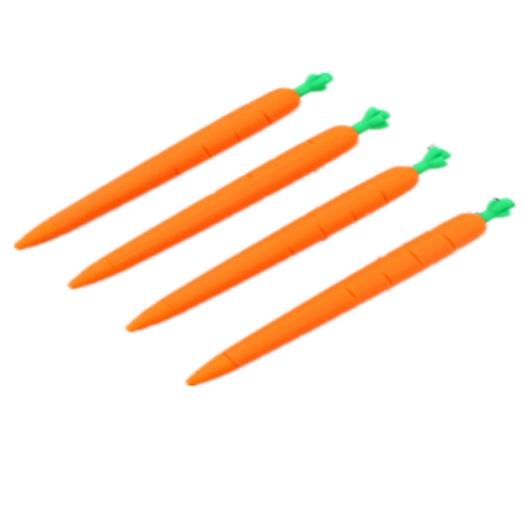 Carrot Molding Soft Silicone Pencil Case YZ5235 