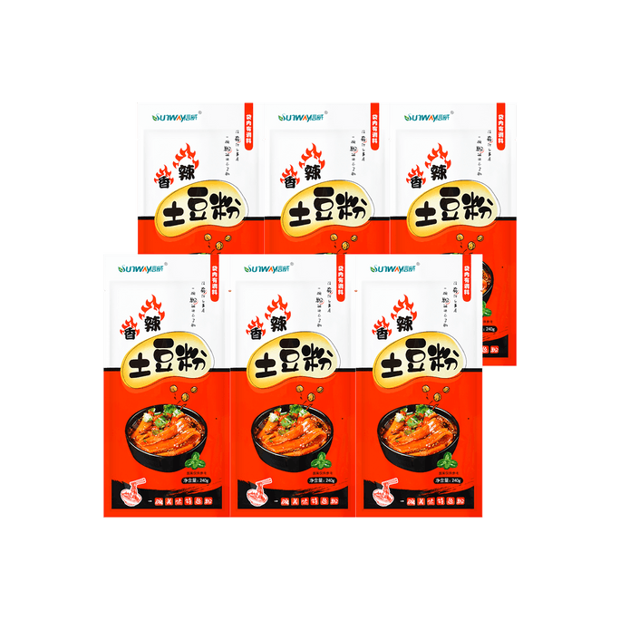 【Value Pack】Jingaoli Potato Wide Noodles - 6 Packs* 8.46oz