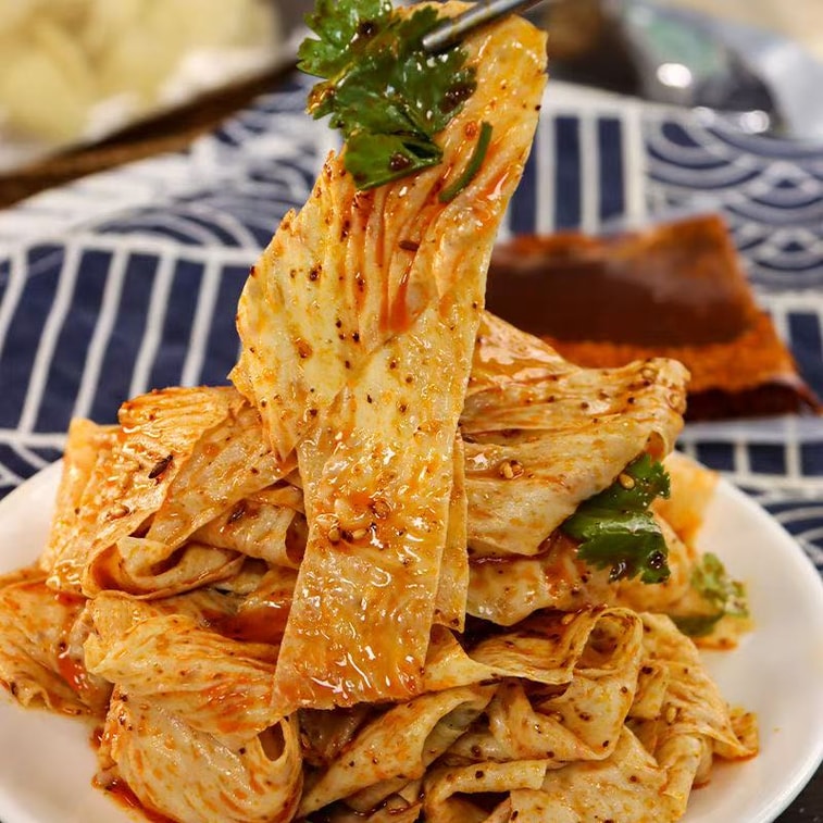 기타 건강 옵션: 매콤한 수제 두부피(북동부 스타일) 차가운 요리, 매운 맛, 150g 4