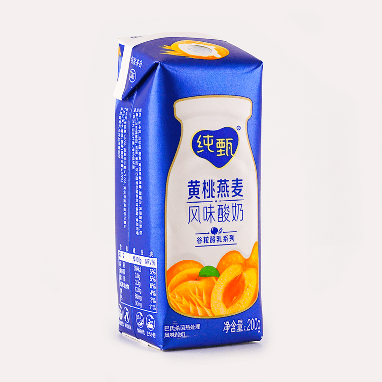 MENGNIU 春セン ギリシャヨーグルト オートミール+黄桃味 200g - Yami