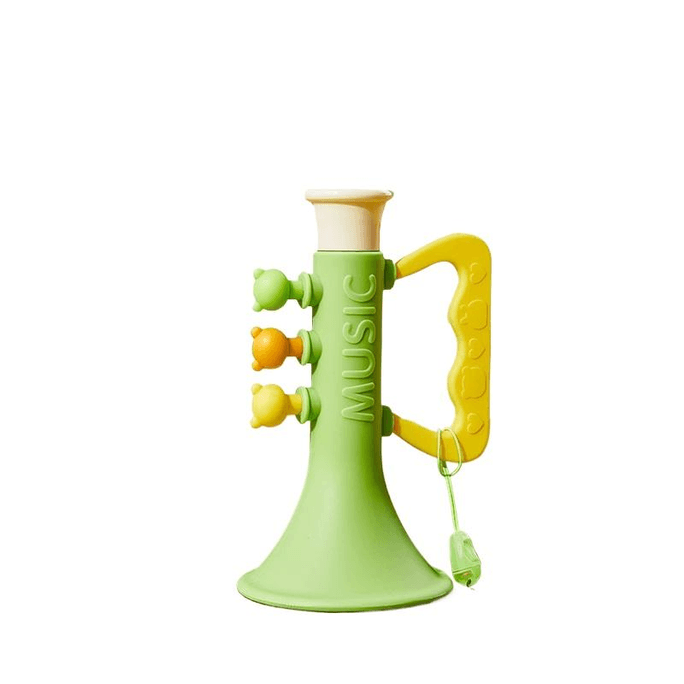 【中国直送】Tilo 小型トランペット 子供用おもちゃ 吹奏楽器 吹奏楽器 トランペット ハーモニカ Qinning グリーン*1個